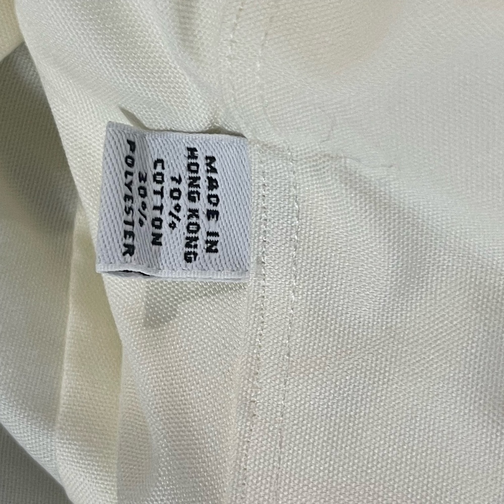 Mens Off White Short Sleeve Button Down Shirt - Picture 5 of 6